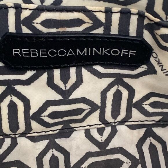 Rebecca Minkoff Tope Leather Shoulder Crossbody Bag Chain Studs Moto Boho Fringe - Picture 10 of 13